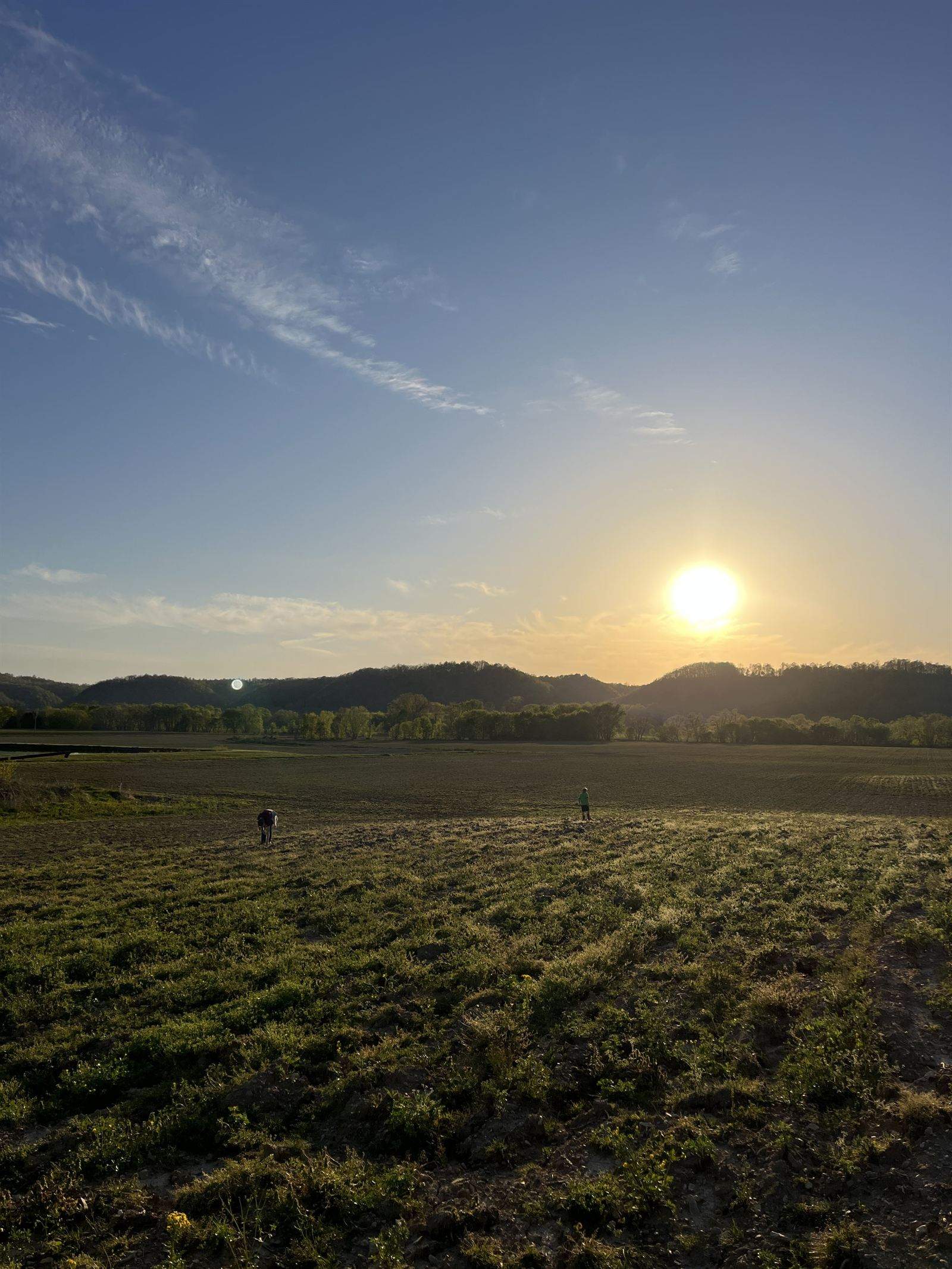 Sunrise over a freshly worked field
